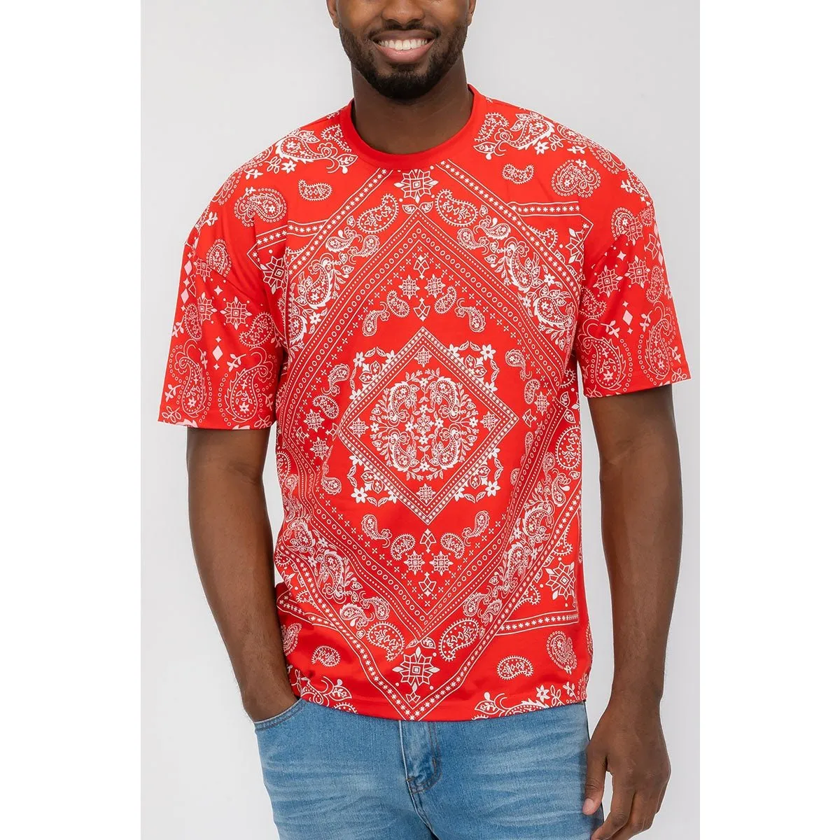 Red Bandana Print Tee