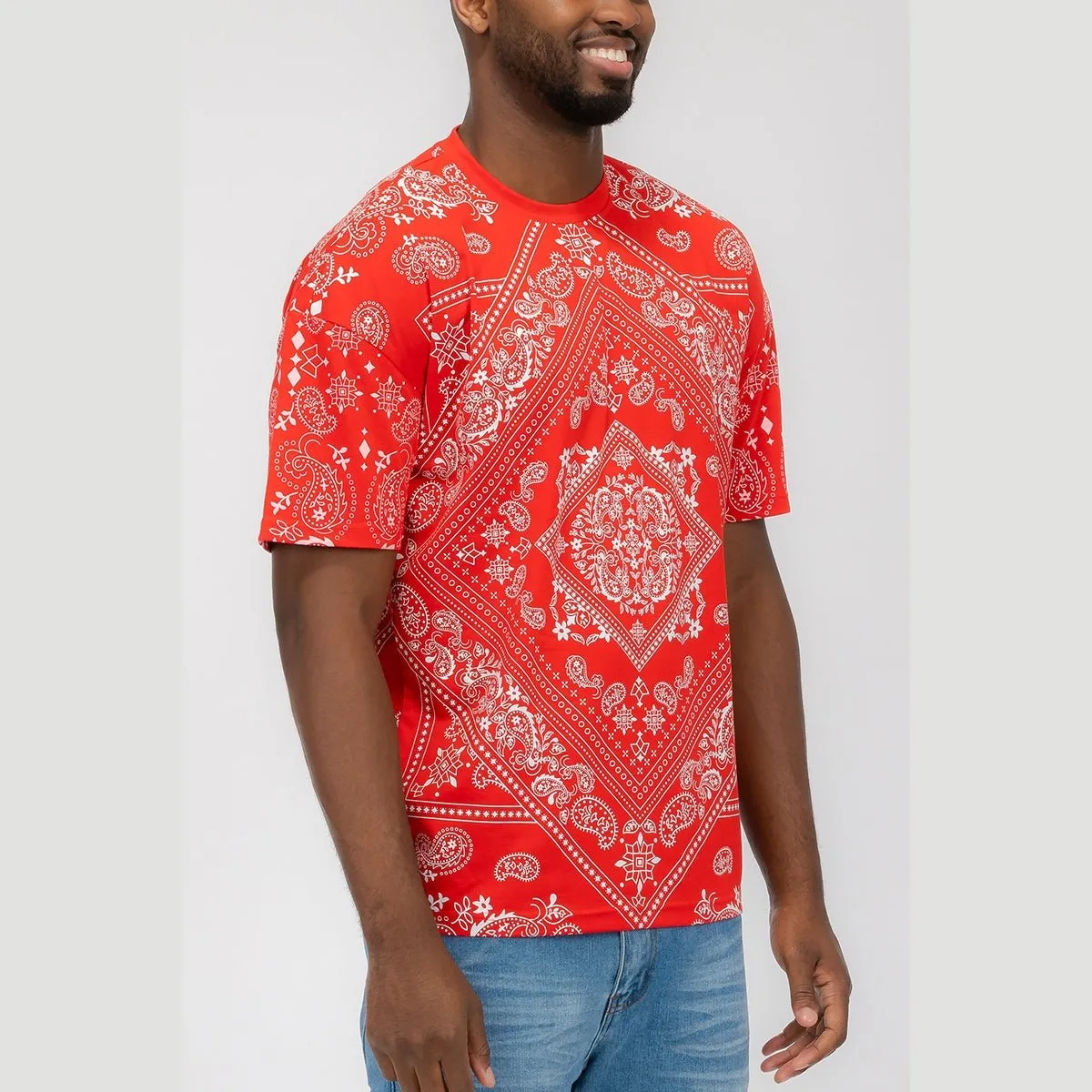 Red Bandana Print Tee