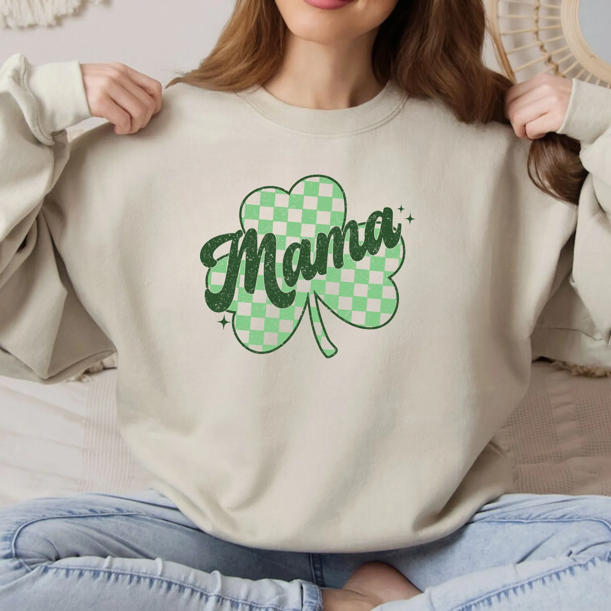 Retro St. Patrick's Day Mama Sweatshirt