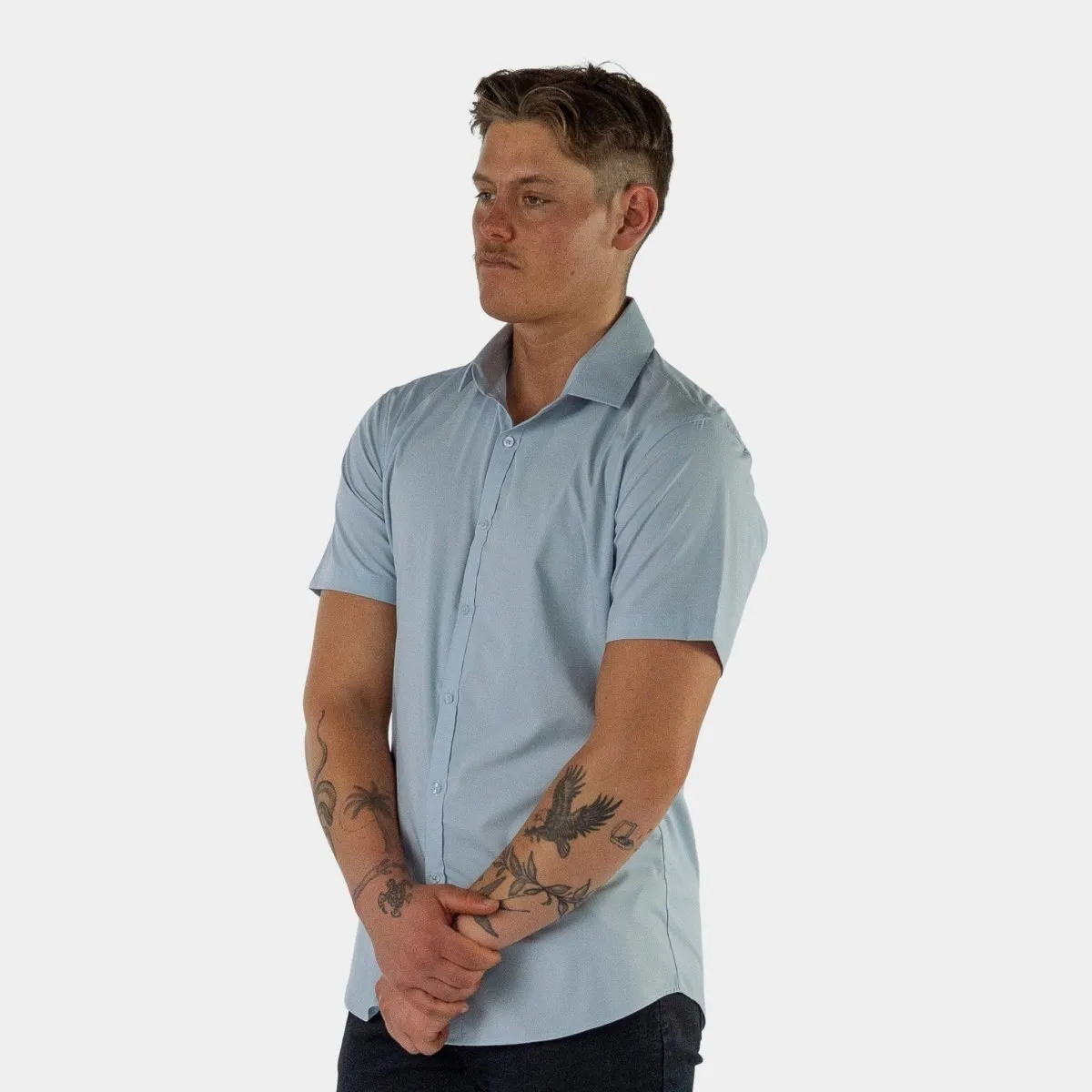 Return Sale - Mint Performance Short Sleeve Shirt - Mint Green