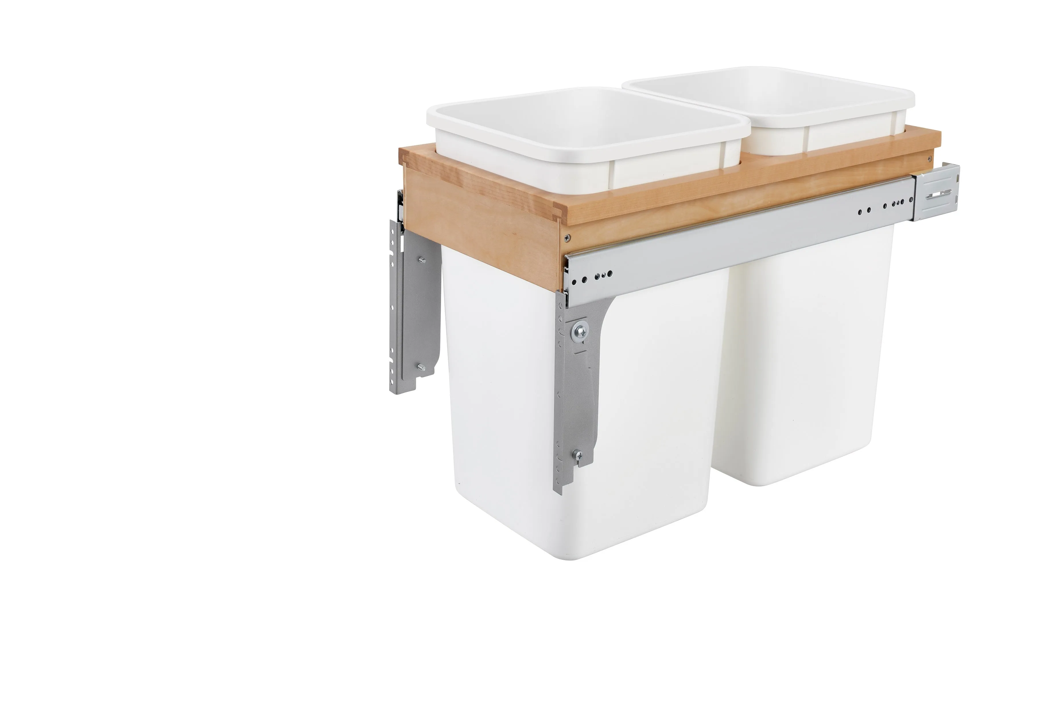 Rev-A-Shelf Double 27 Quart Top mount Waste Container (1-1/2" face frame) 4WCTM-15DM2