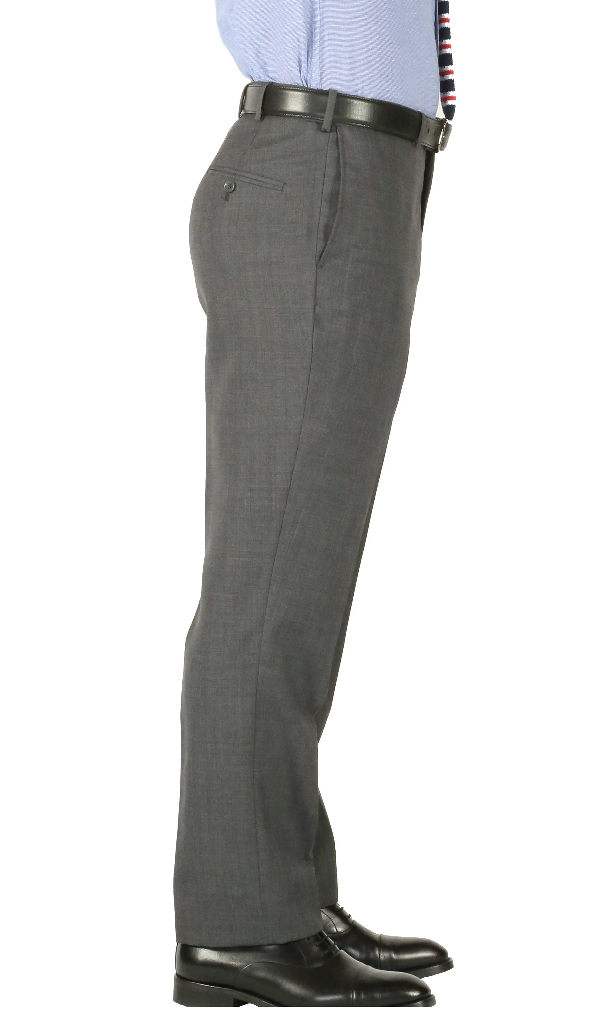 Rod Premium Grey Wool 2pc Stain Resistant Traveler Suit - w 2 Pairs of Pants