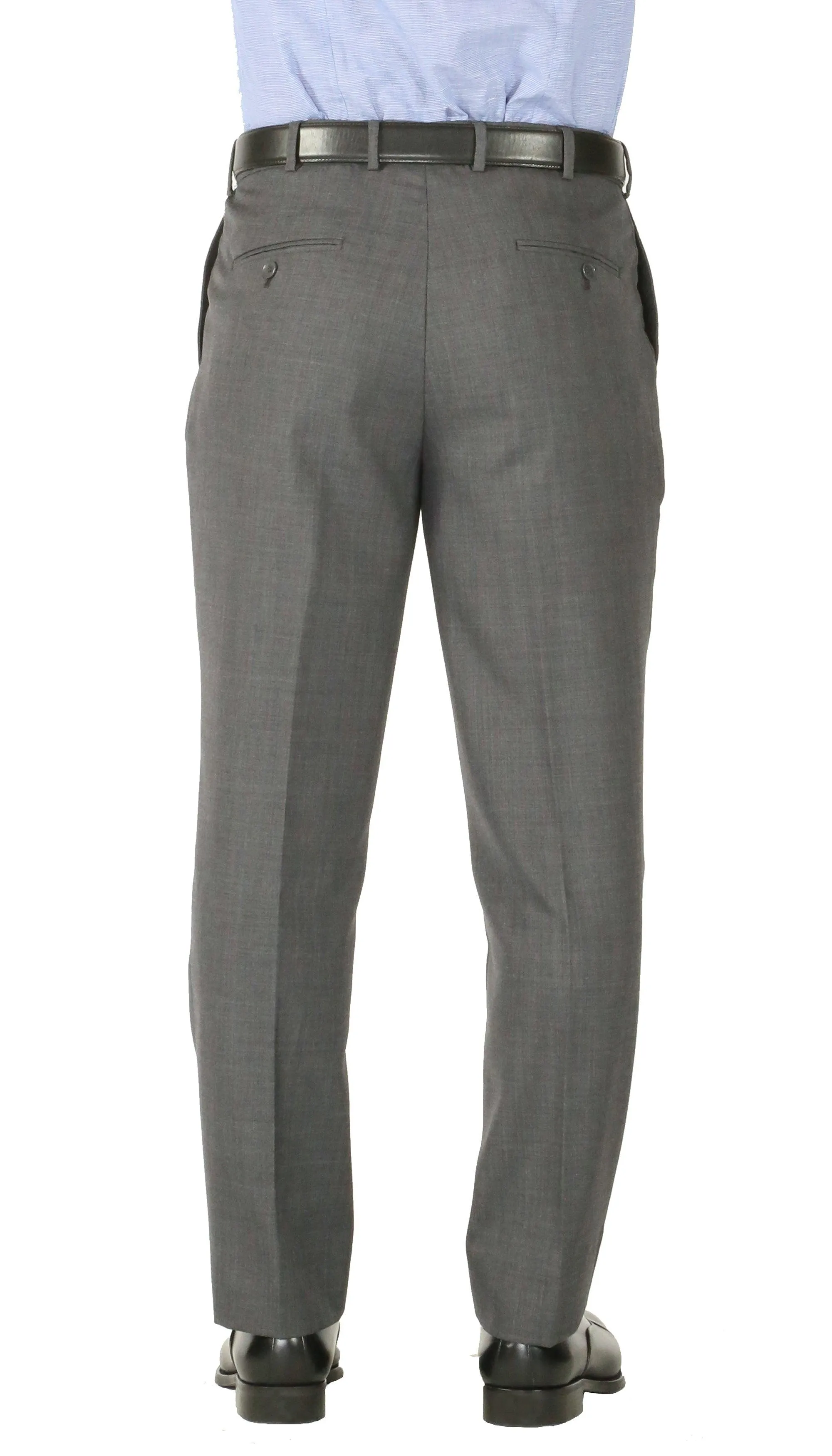 Rod Premium Grey Wool 2pc Stain Resistant Traveler Suit - w 2 Pairs of Pants