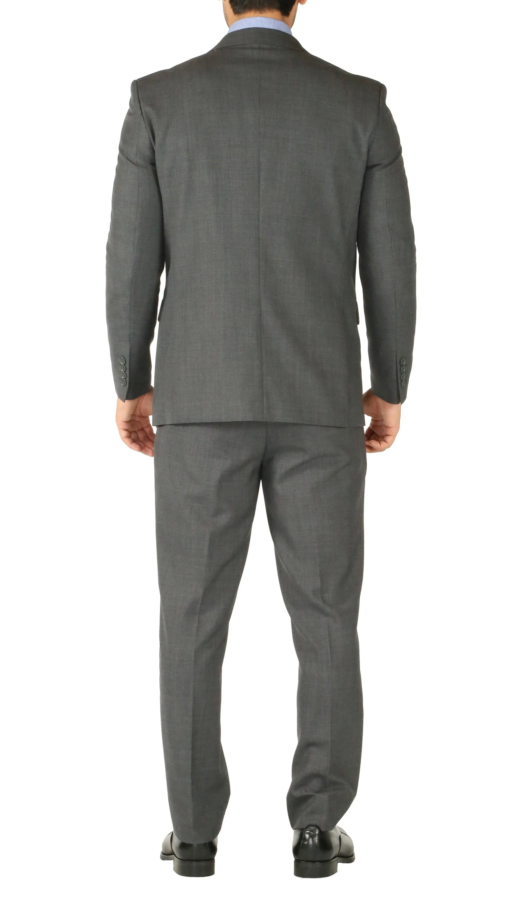 Rod Premium Grey Wool 2pc Stain Resistant Traveler Suit - w 2 Pairs of Pants