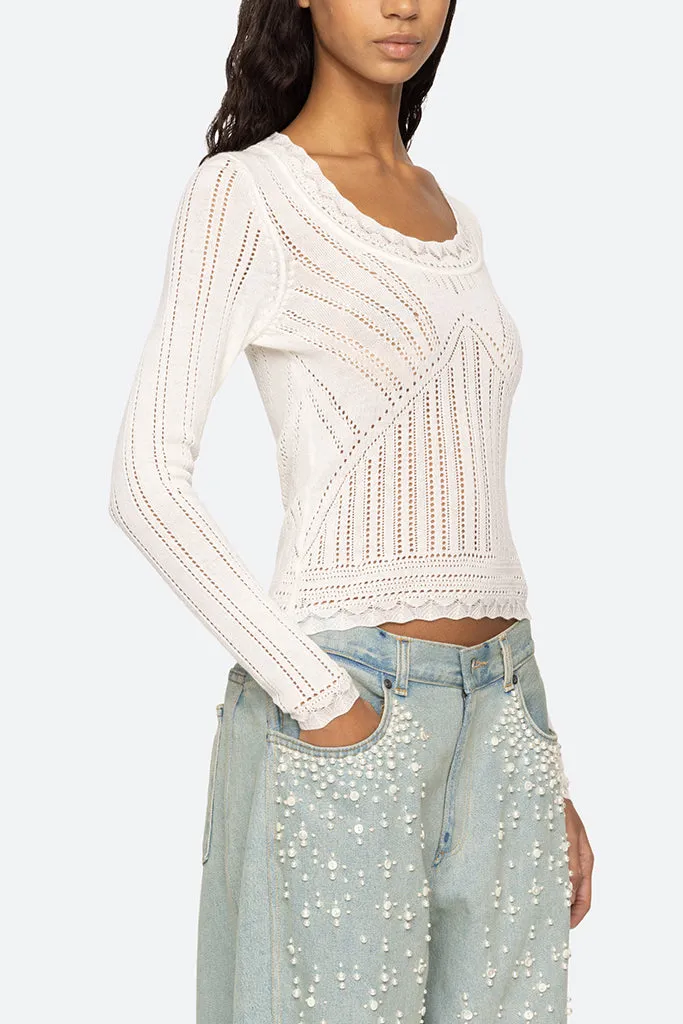 Sea New York - Paxton Knit Long Sleeve - Cream