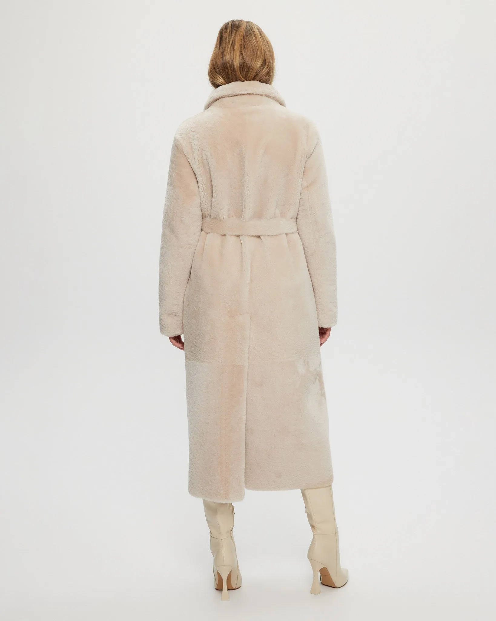 Select Shearling Lamb Coat, Belt