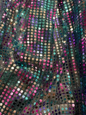 Sequin Metallic Dot Fabric - 44-inches Wide Multi-Color Close-Out