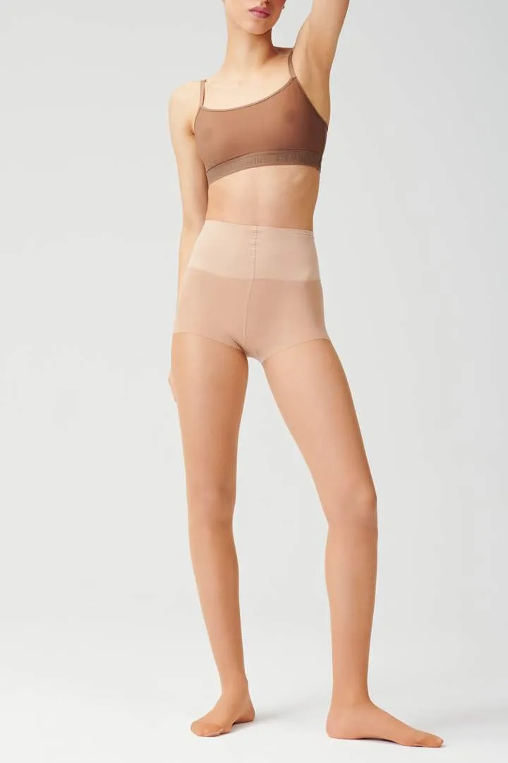 Shaping Control Top Compression Tights | Nude Vivid