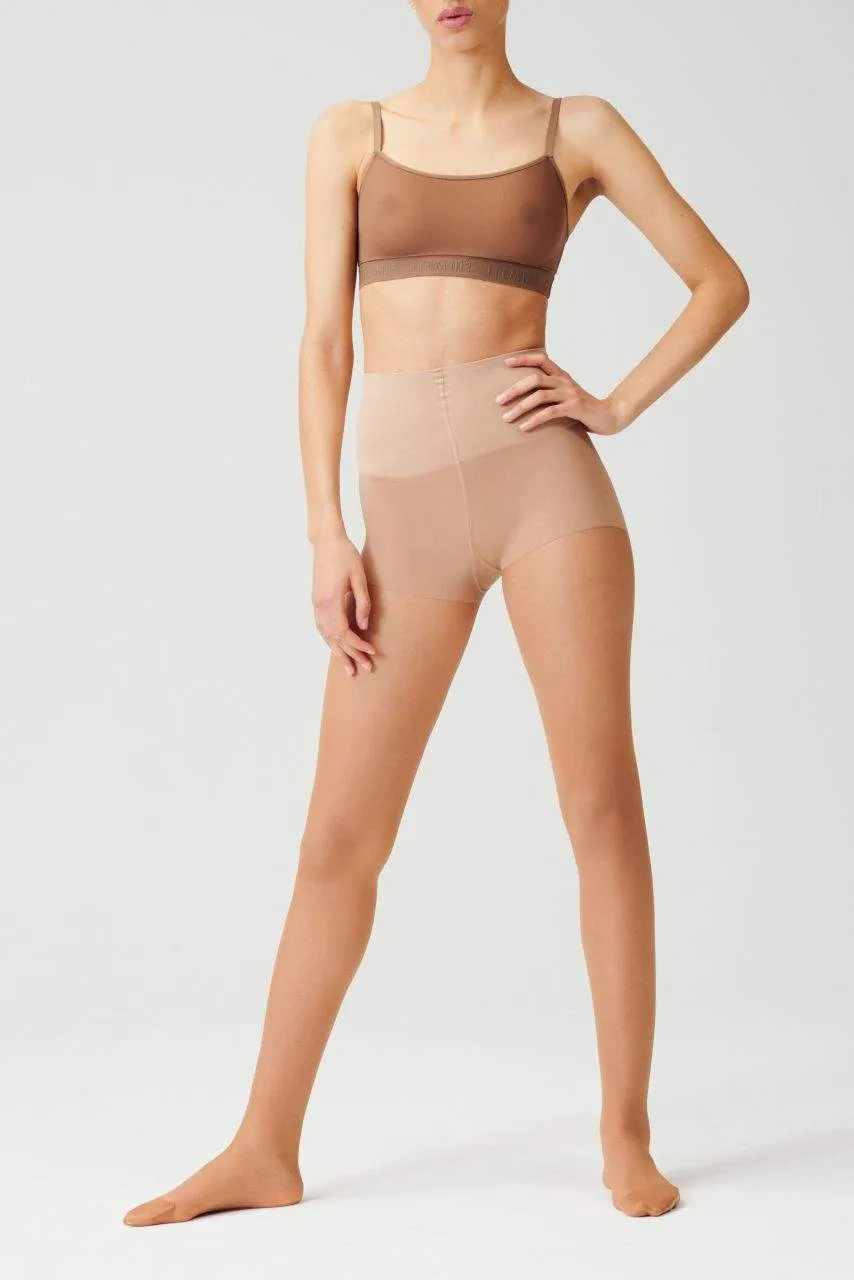 Shaping Control Top Compression Tights | Nude Vivid