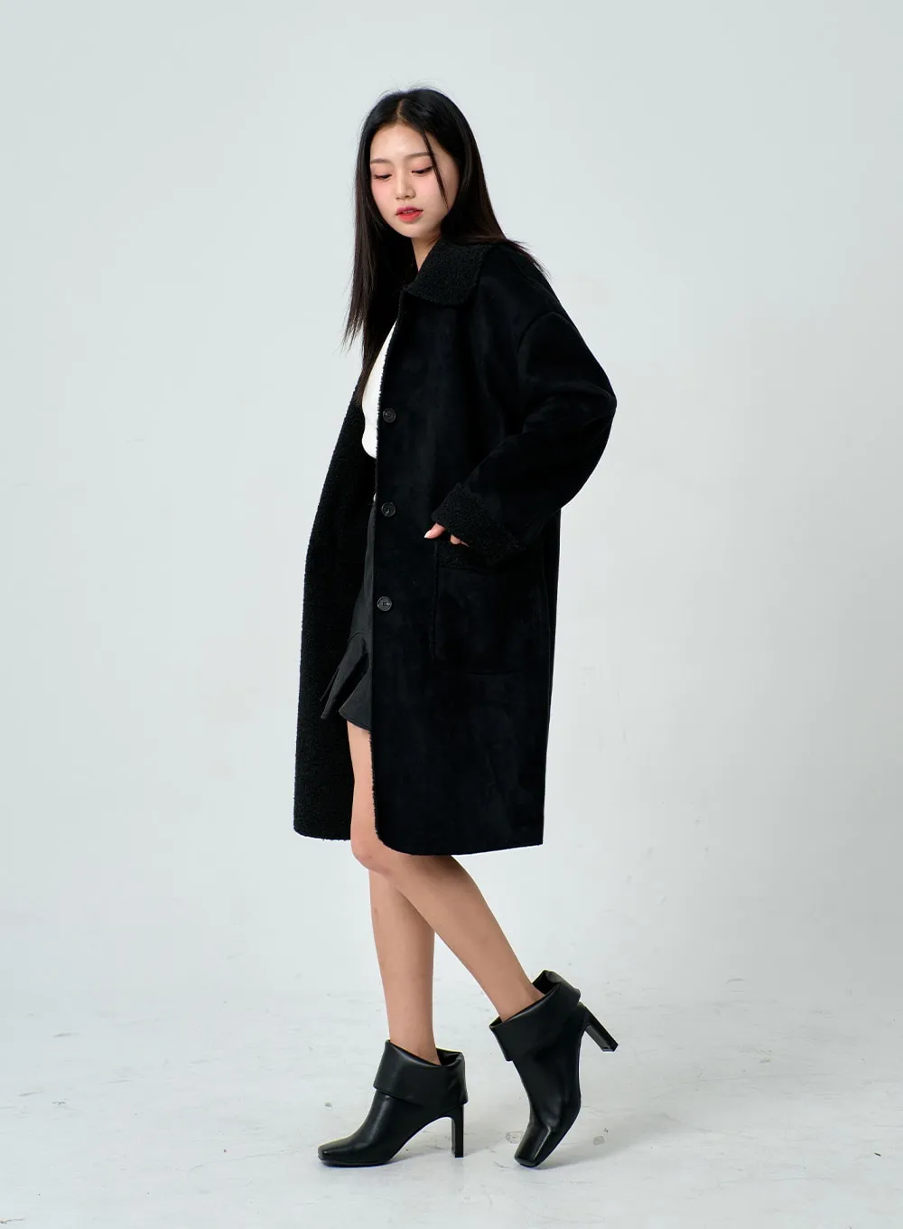 Shearling Long Coat BN30