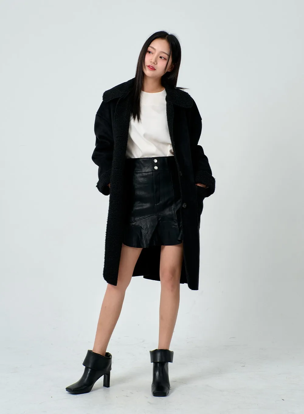 Shearling Long Coat BN30