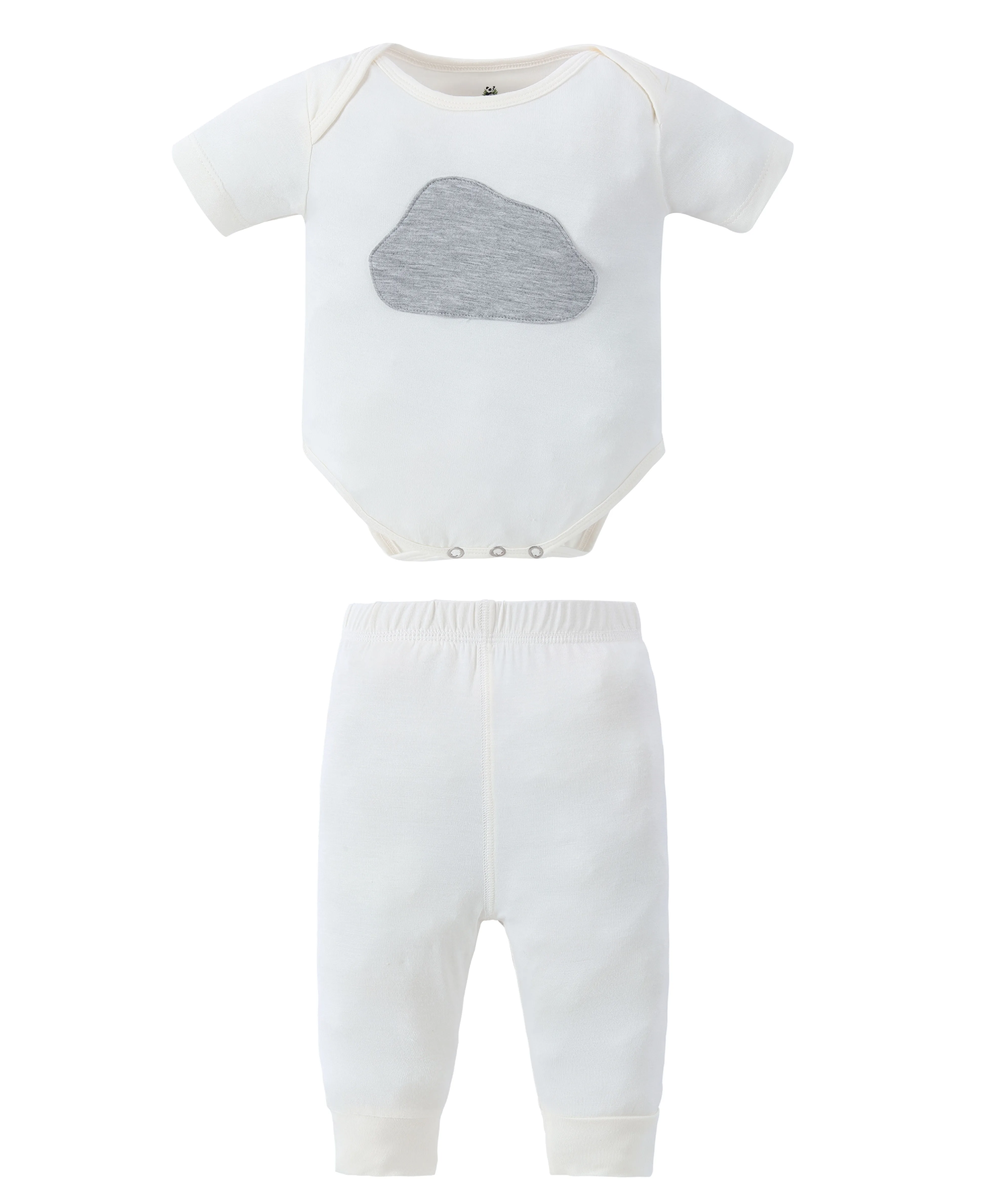 Short Sleeve Bamboo Embroidery Onesie