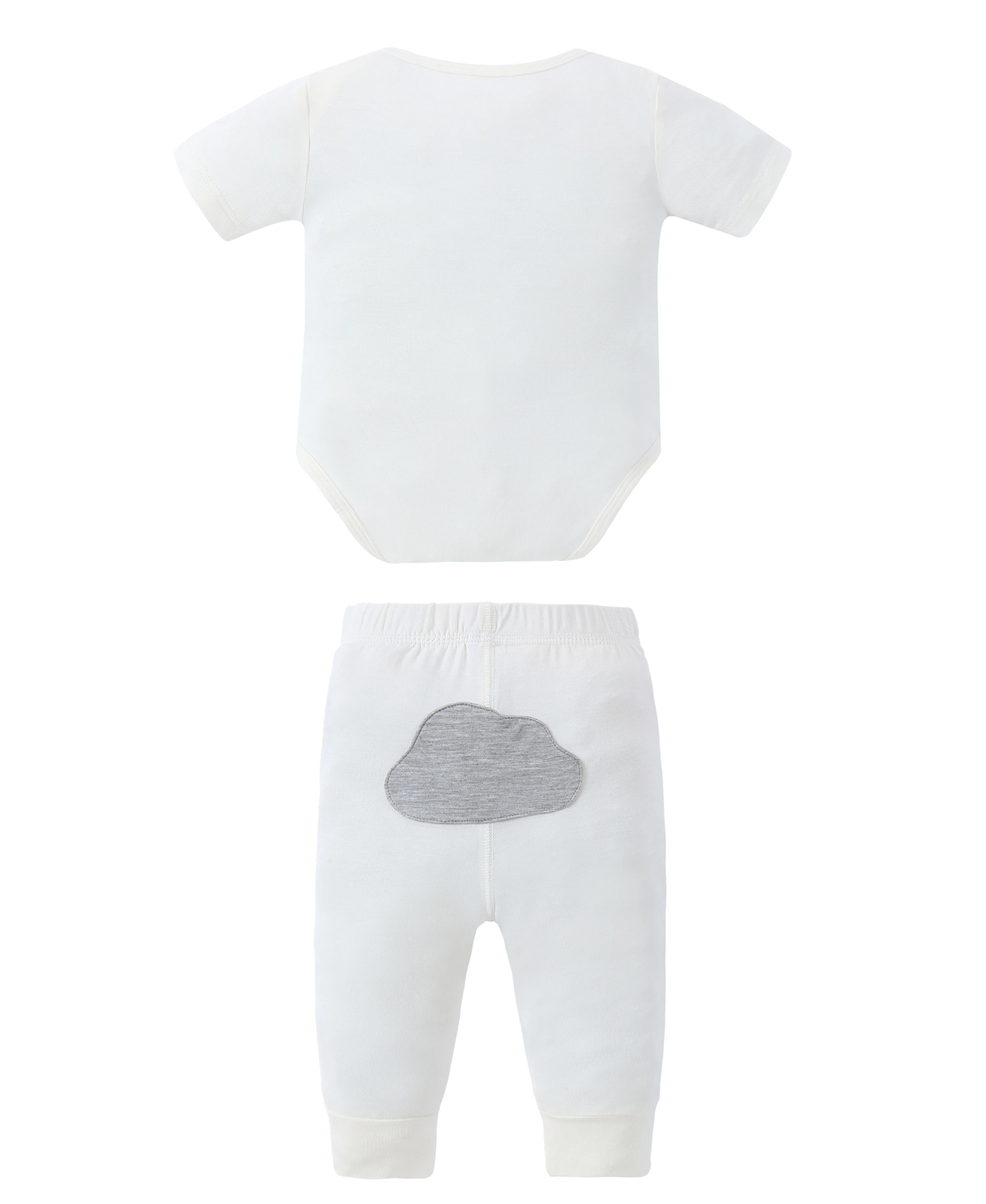 Short Sleeve Bamboo Embroidery Onesie