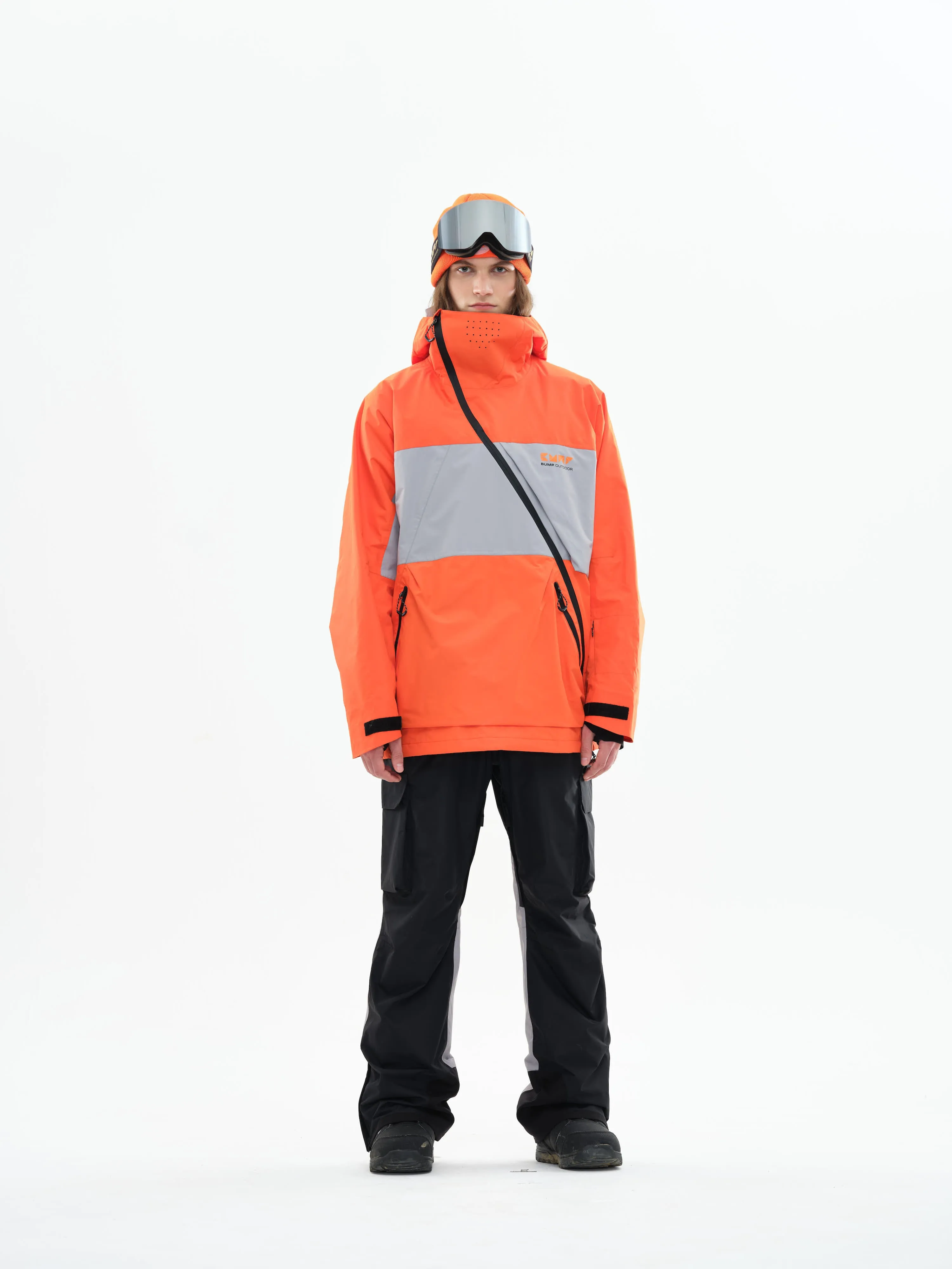 Slash 23 Ski/Snowboarding Jacket Men Orange Gray