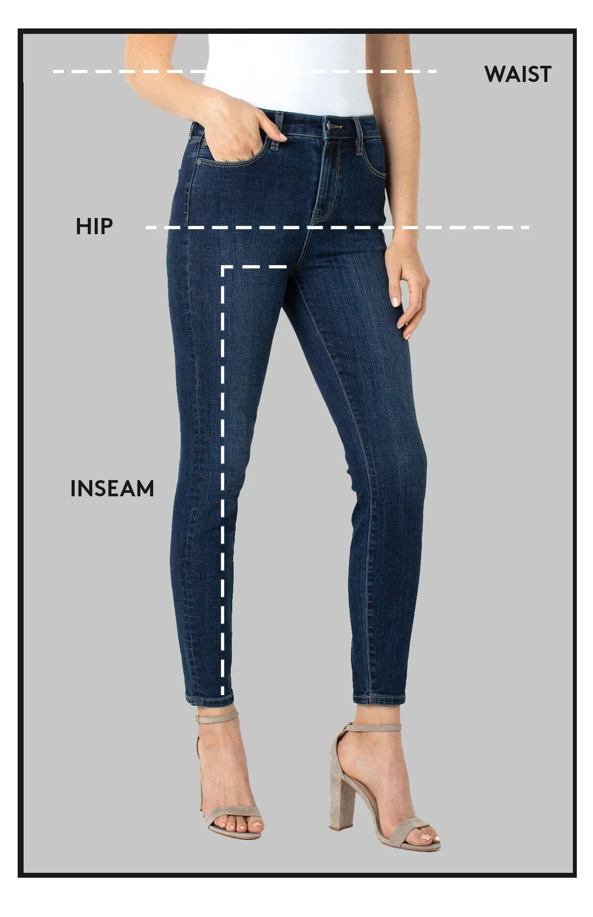 SLIM PULL ON MID RISE LIGHT WASH GLIDER JEANS