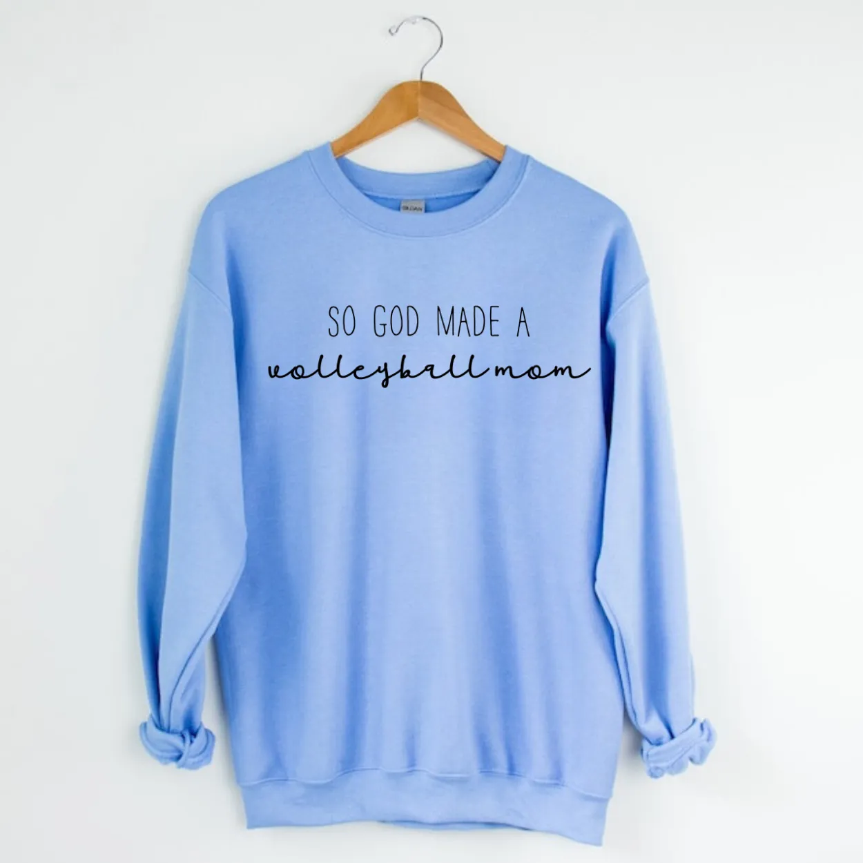 So God Made A Volleyball Mom| Volleyball Mom Crewneck Sweatshirt