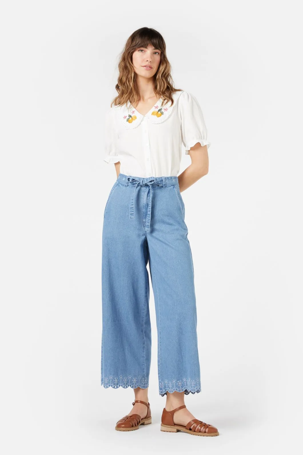 Solenne Scallop Culotte