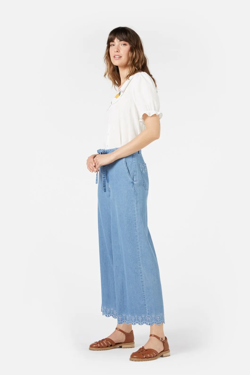 Solenne Scallop Culotte