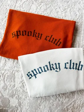 Spooky Club Graphic Sweatshirt- Sand