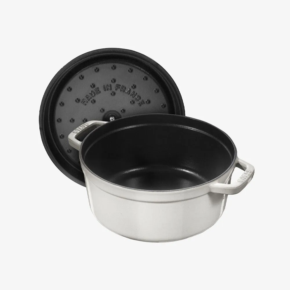 Staub 7 QT Cocotte - White Truffle