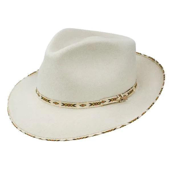 Stetson Vanguard Wool Fedora - in Bone