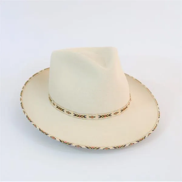 Stetson Vanguard Wool Fedora - in Bone