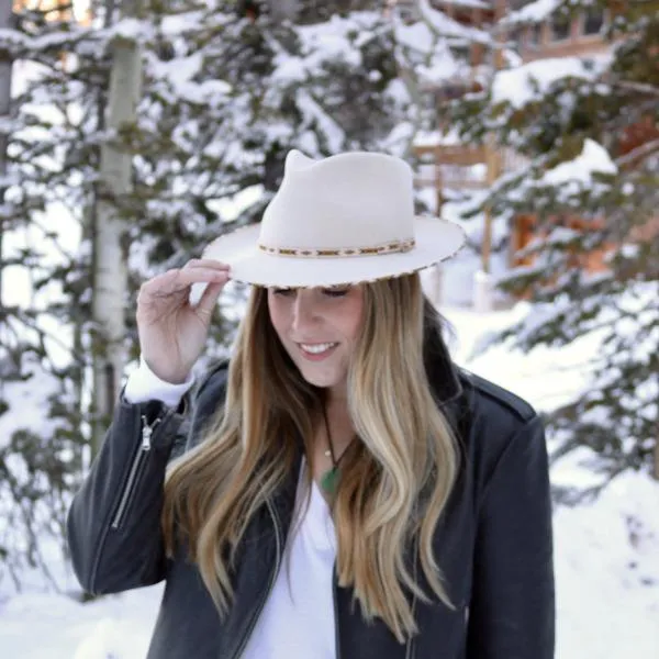 Stetson Vanguard Wool Fedora - in Bone