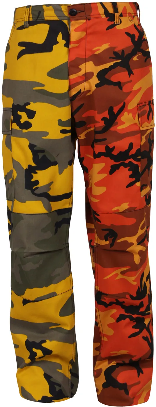 Stinger Yellow / Savage Orange Camouflage - Two-Tone Military BDU Pants