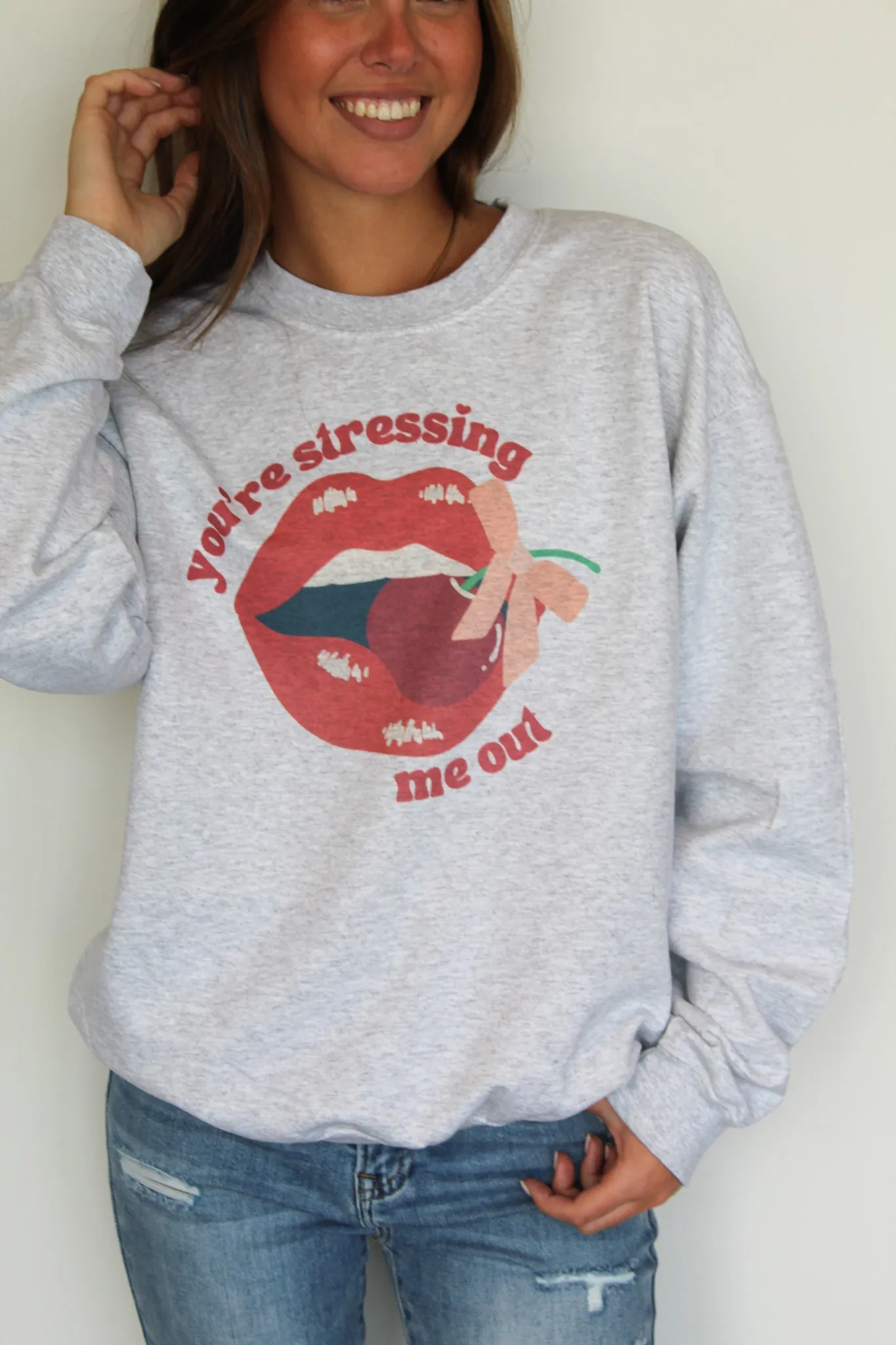 Stressing Me Out Graphic Sweatshirt