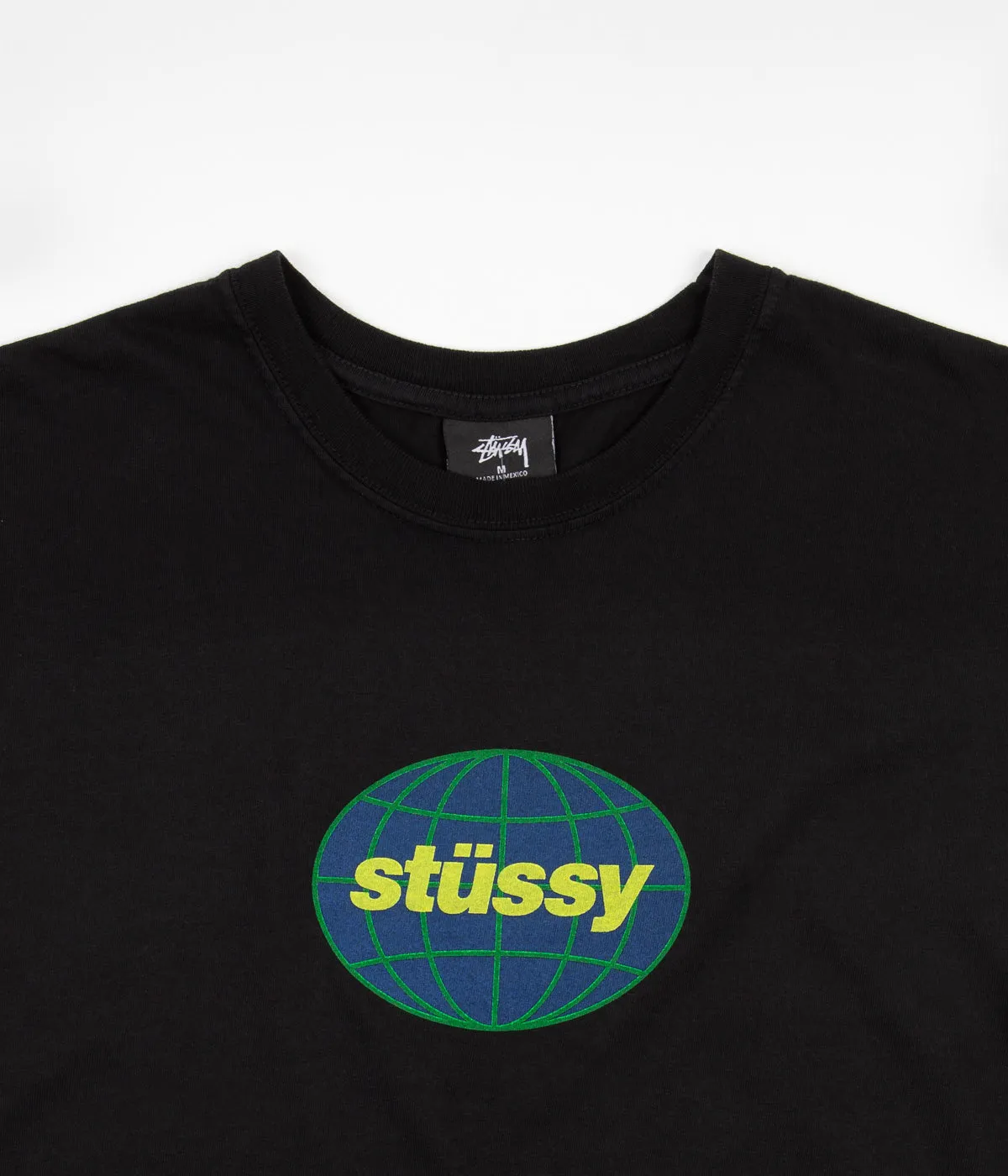 Stussy Global Pigment Dyed T-Shirt - Black