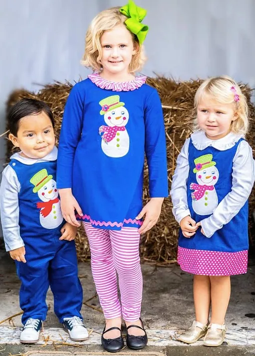 The Bailey Boys Snowman Two Piece Tunic Set