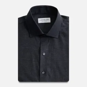 The Charcoal Brompton Mouline Custom Shirt