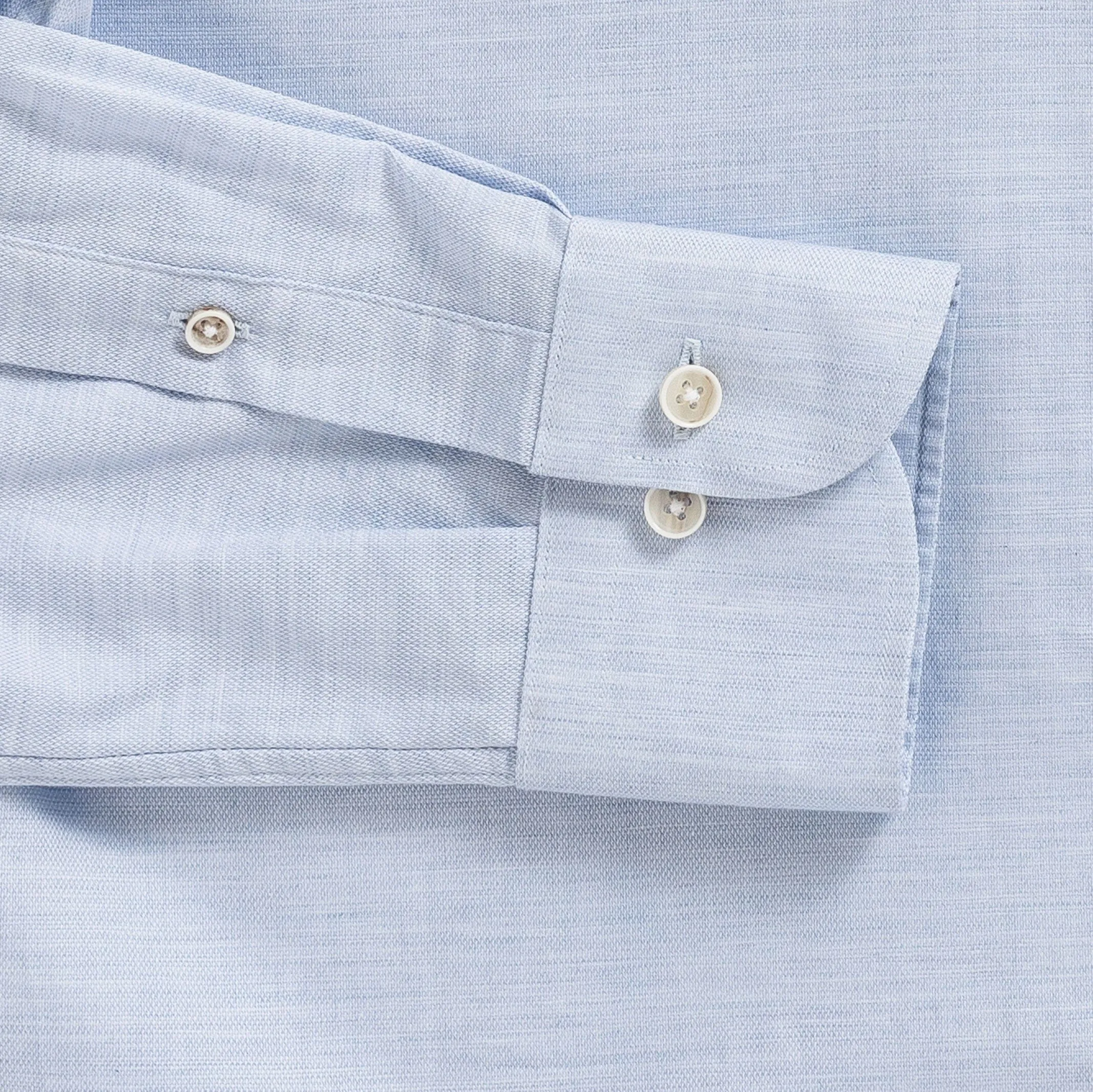 The Light Blue Brompton Mouline Custom Shirt