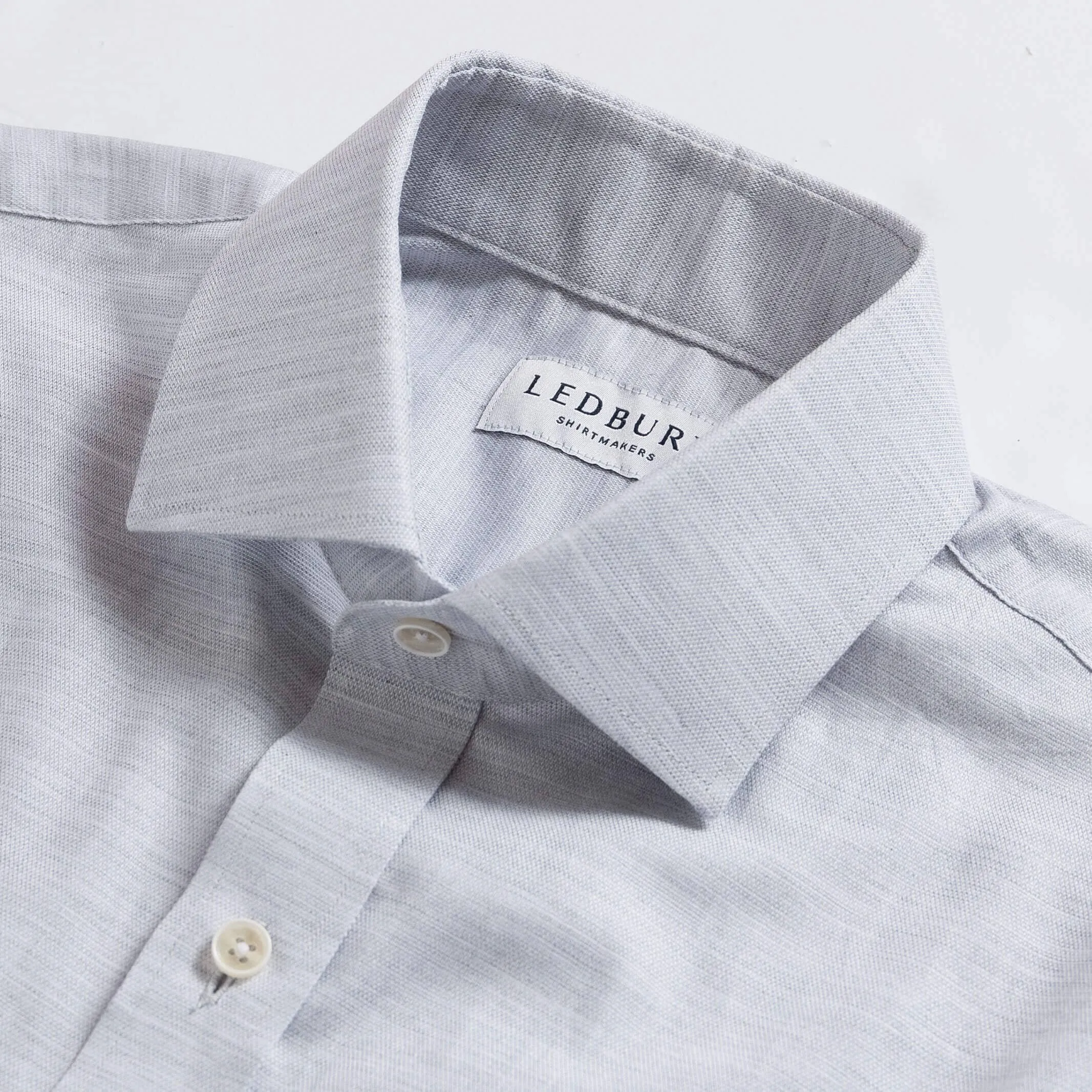 The Light Grey Brompton Mouline Custom Shirt