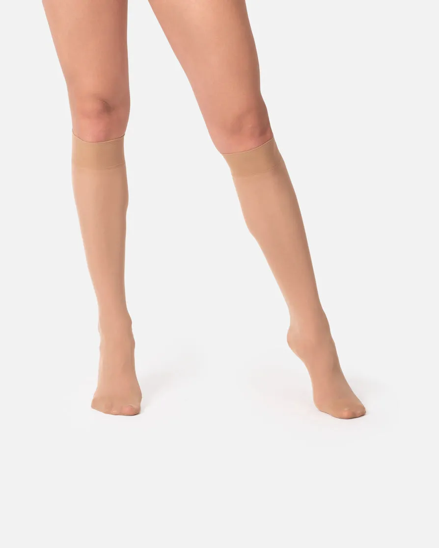 The Tame Nude Knee High Socks 30 Denier