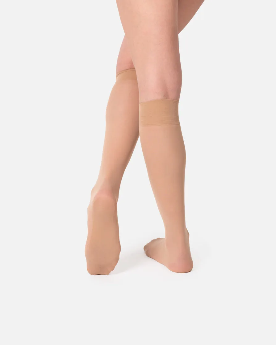 The Tame Nude Knee High Socks 30 Denier