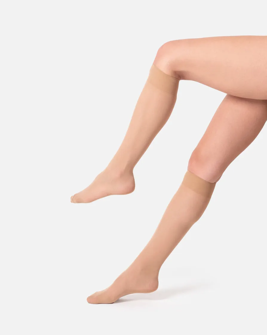 The Tame Nude Knee High Socks 30 Denier