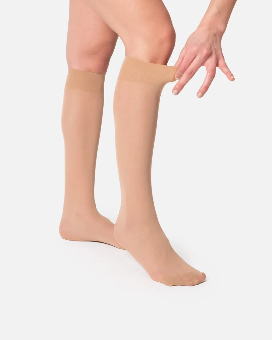 The Tame Nude Knee High Socks 30 Denier