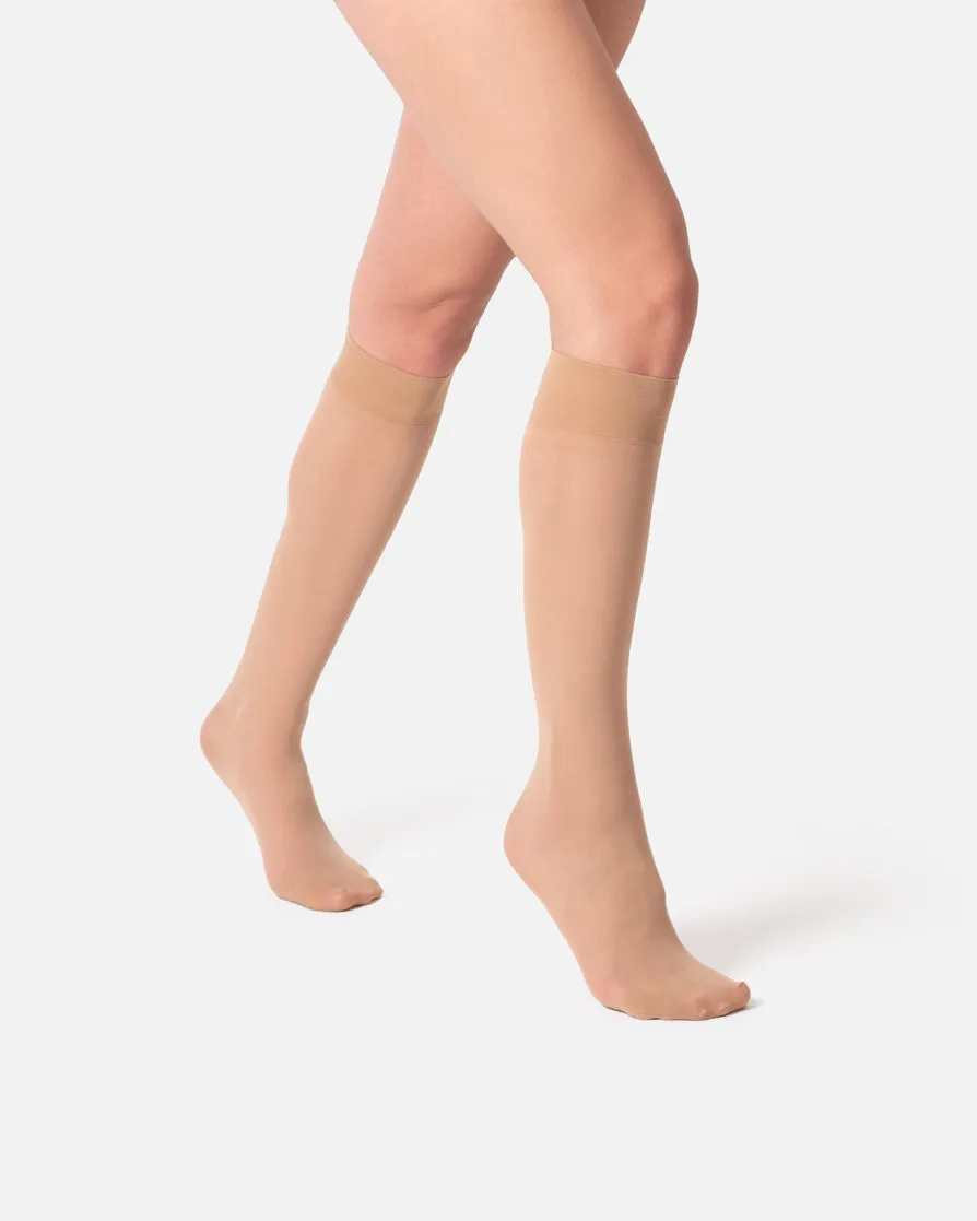 The Tame Nude Knee High Socks 30 Denier