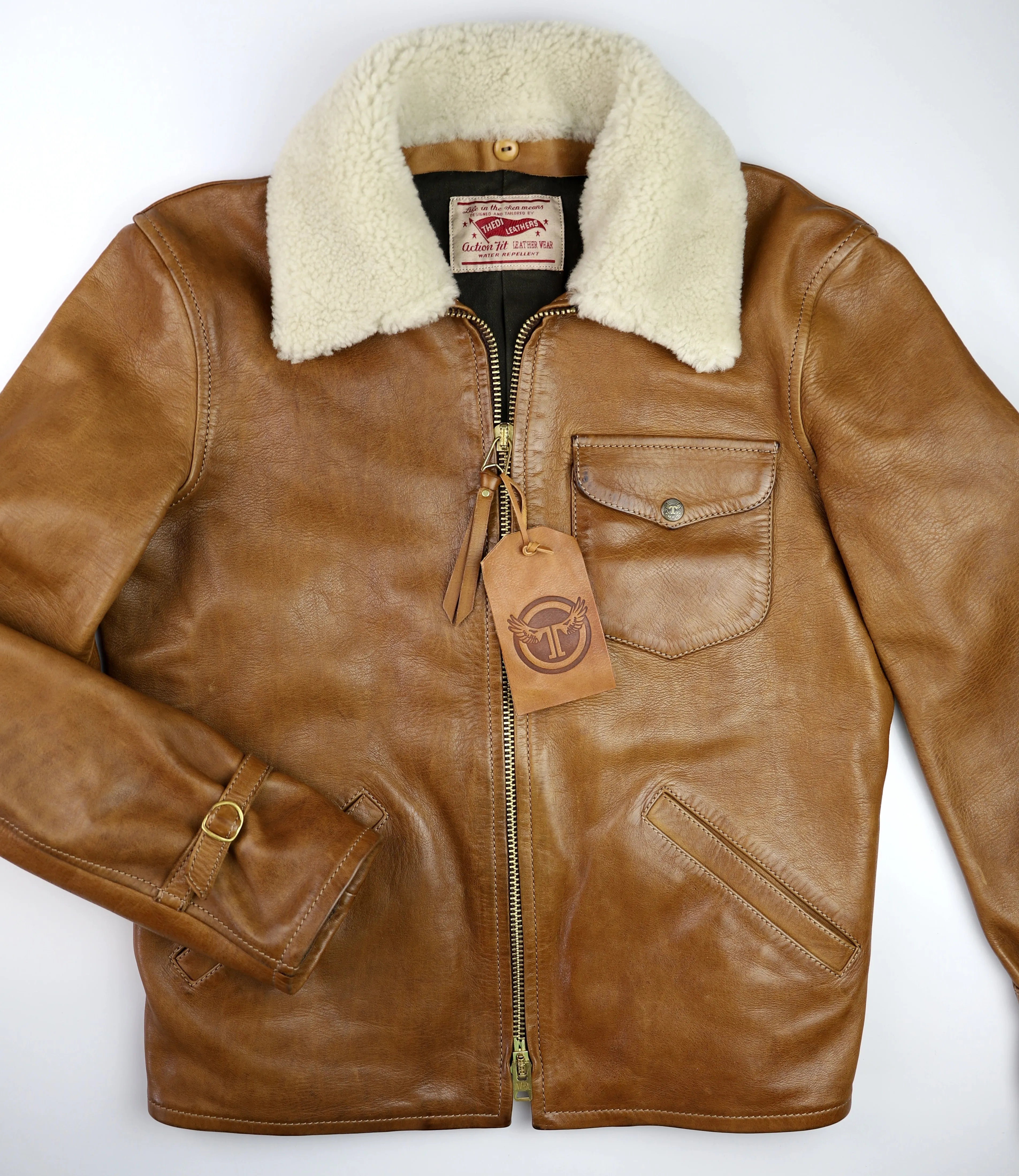 Thedi Memphis Jacket, size Medium, Bruciato Horsehide