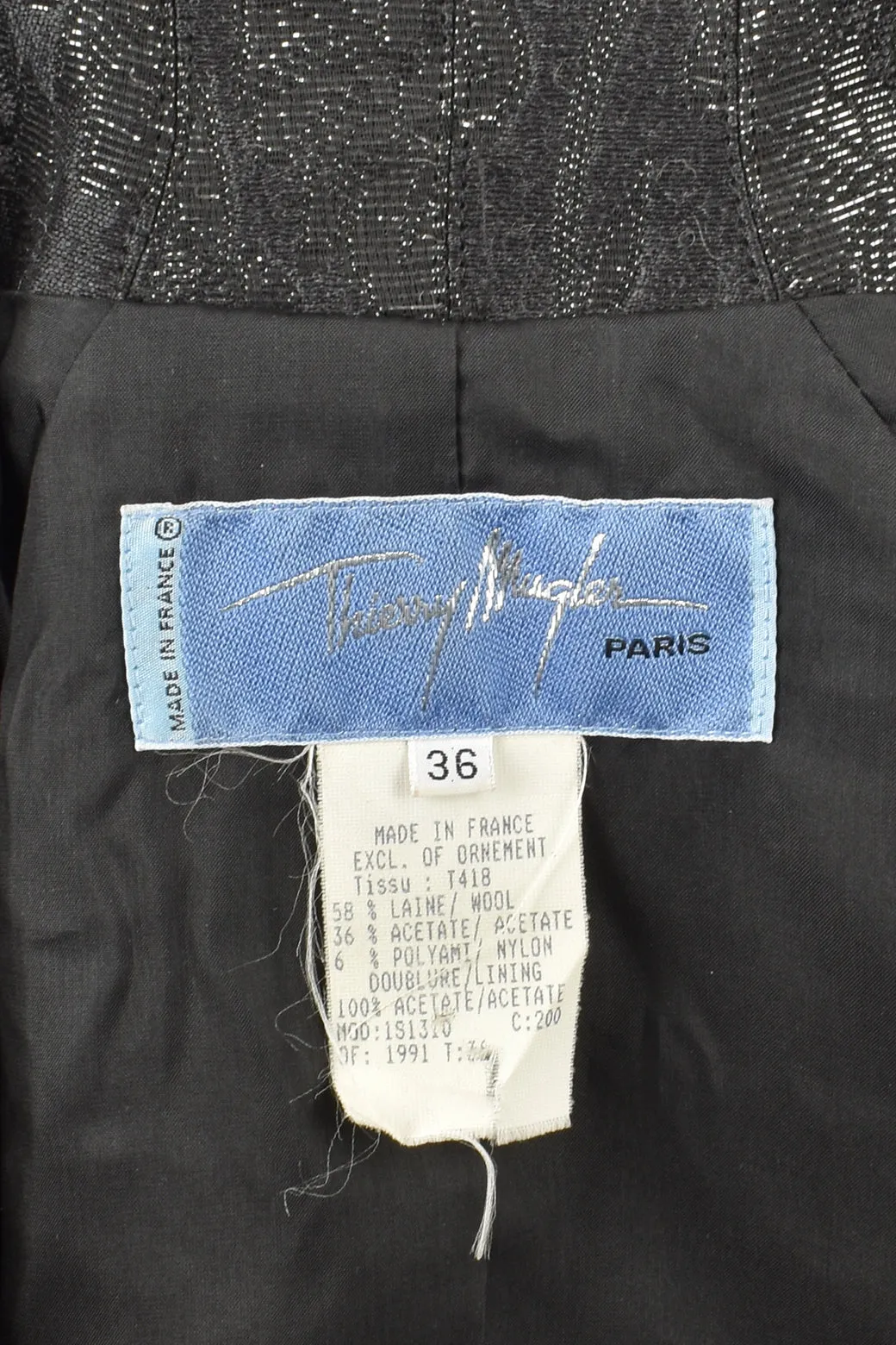 THIERRY MUGLER JACQUARD JACKET S