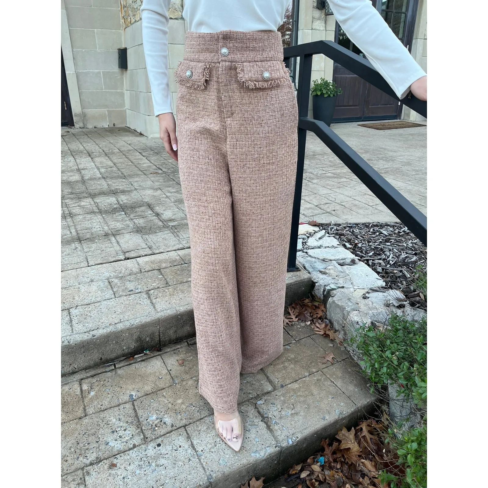 Timeless Tweed Sequined Tweed Pants