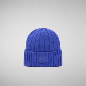 Unisex ribbed beanie jo in gentian blue