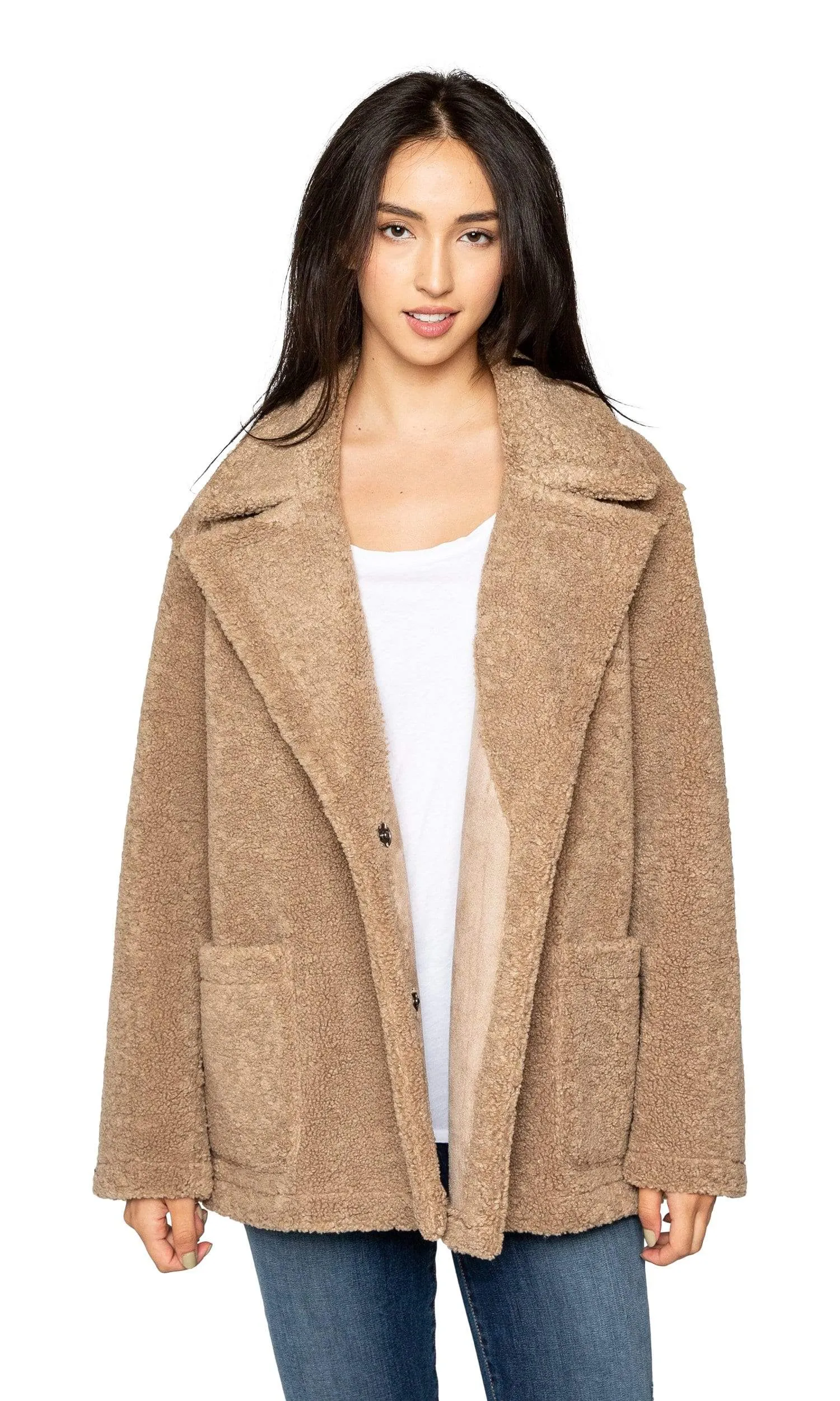 Velvet by Graham & Spencer Yoko Oversized Lux Sherpa Coat