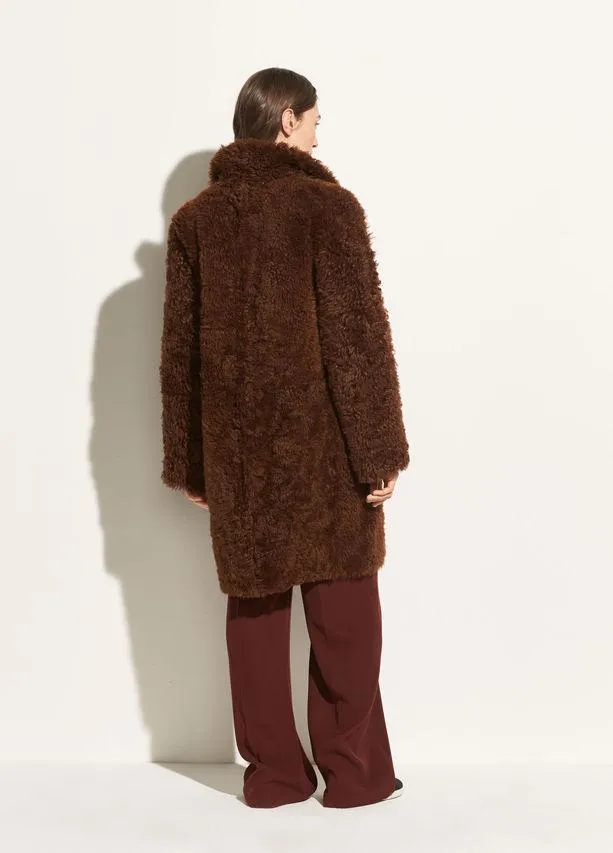 VINCE - Reversible Shearling Coat Amber