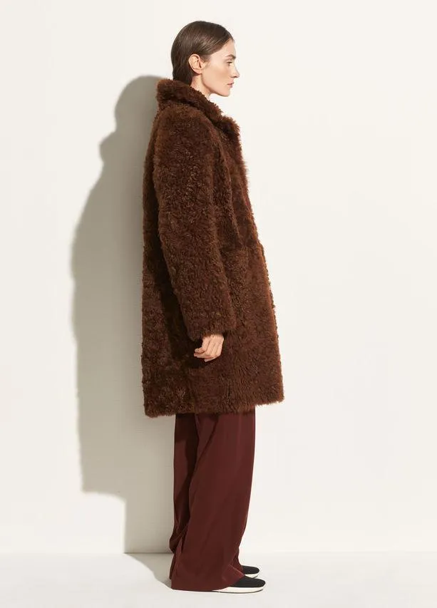 VINCE - Reversible Shearling Coat Amber