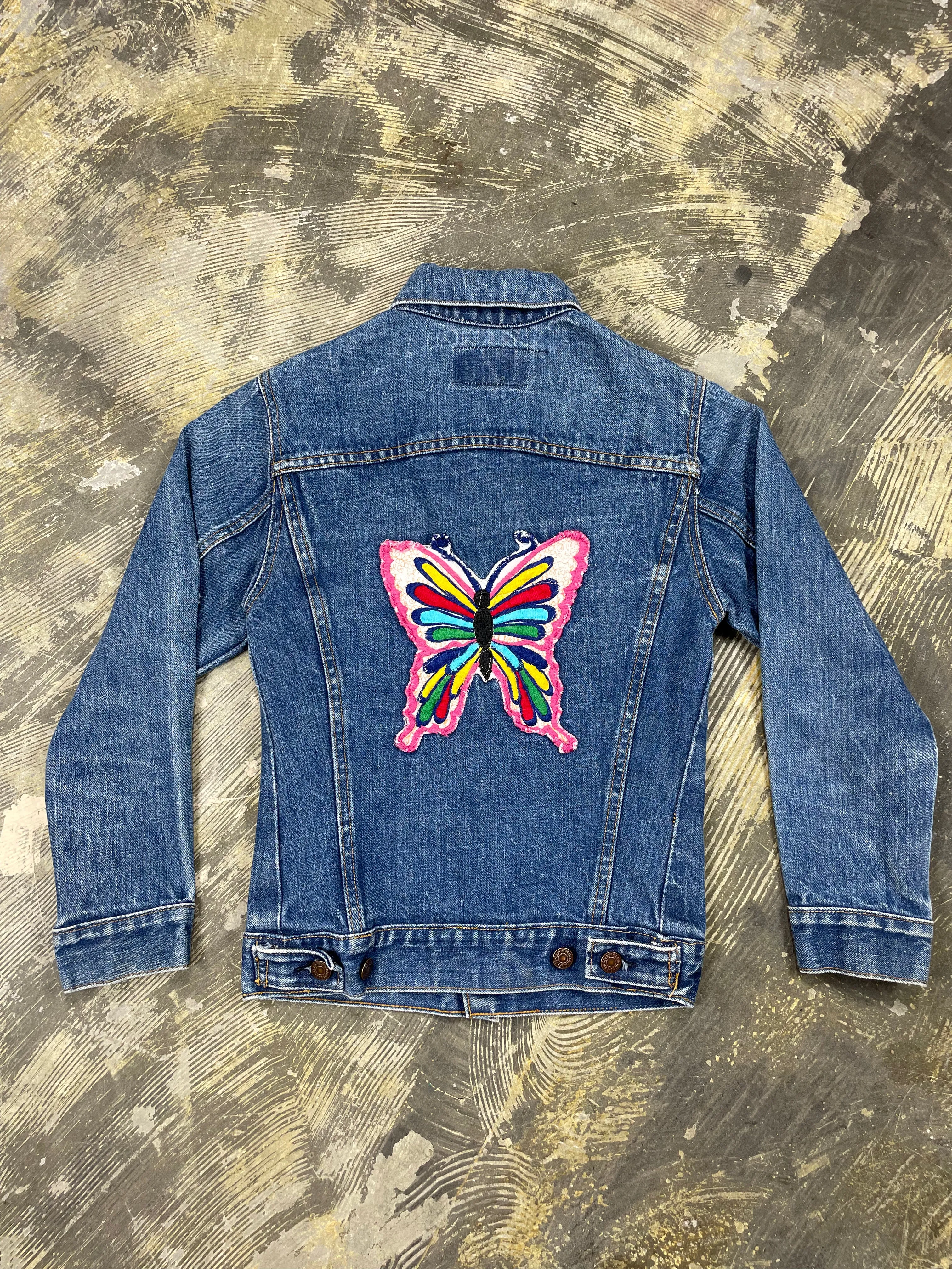 Vintage 1970's Levi 2-Pocket Butterfly USA Indigo Denim Jacket (JYJ-138)