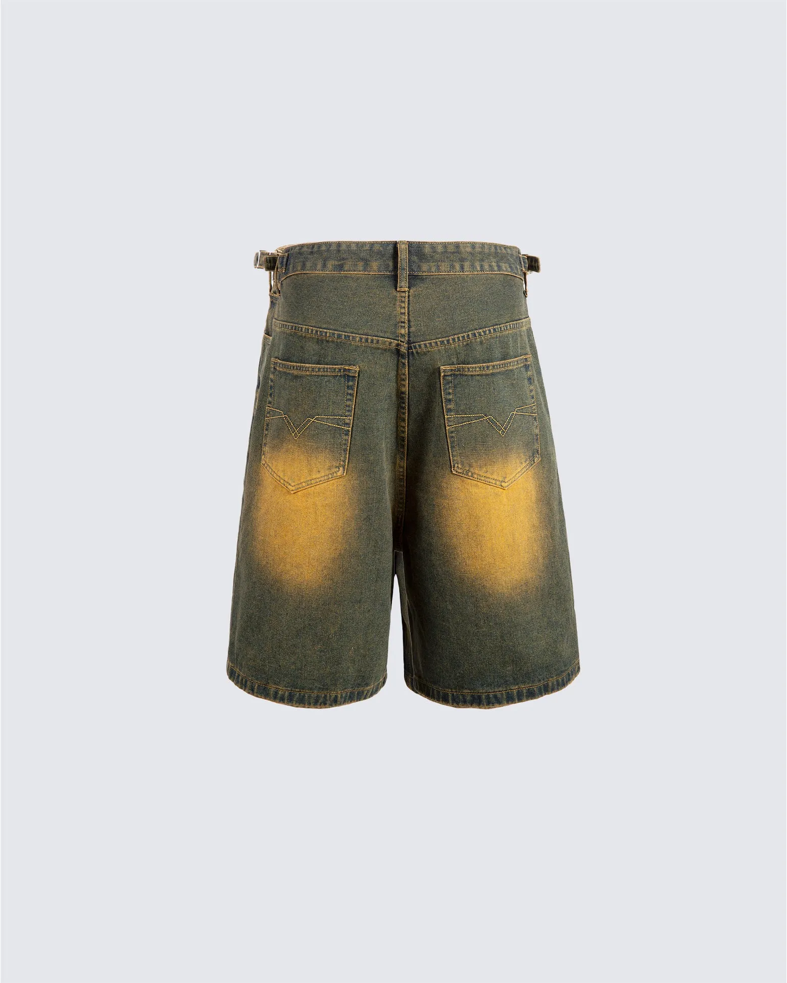 Vintage Distressed Denim Culottes