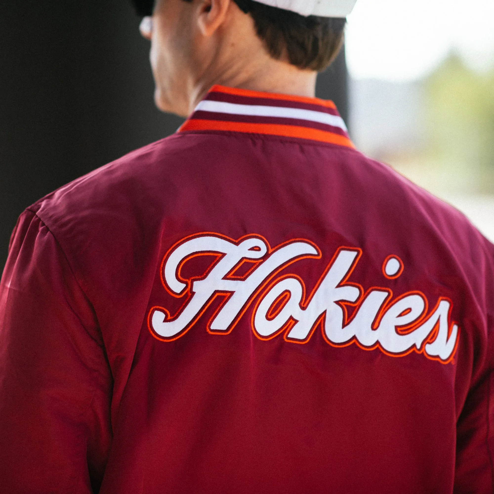 Virginia Tech Hokies Vintage Script Bomber Jacket