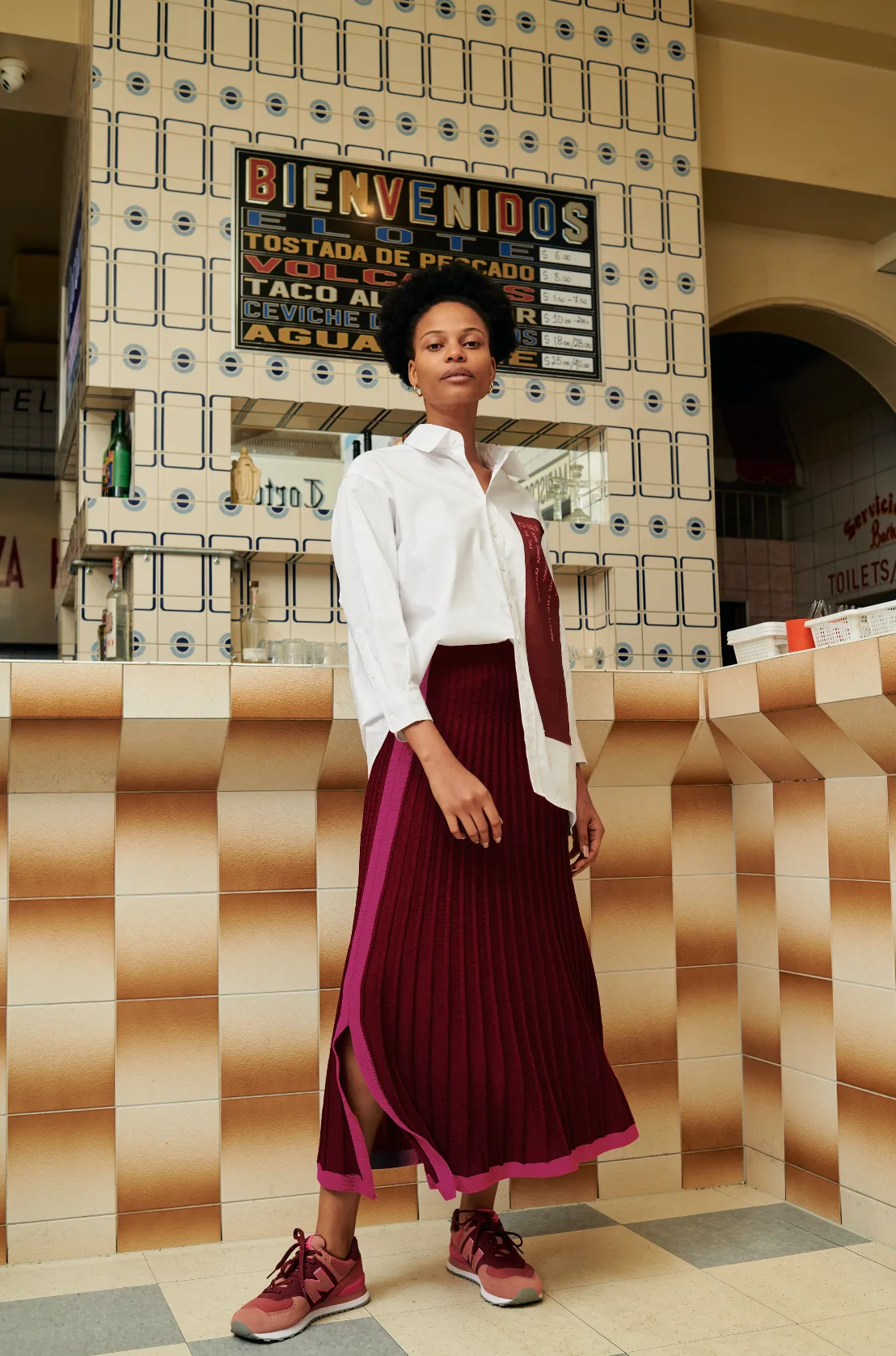 Weekend Checklist Shirt in Burgundy/Fuchsia